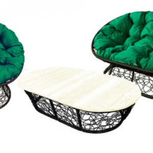 Комплект ''Мамасан'' с ротангом Чёрный / Под заказ